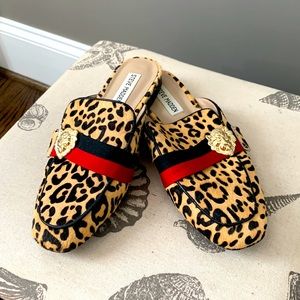 Steve Madden Leopard Calf Hair Mule
